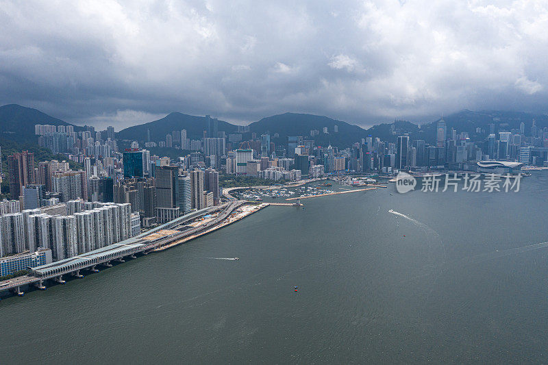 从无人机拍摄的香港私人住宅