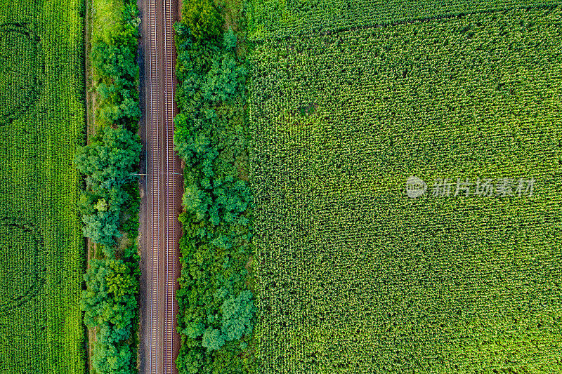 铁路鸟瞰图