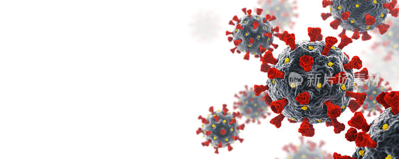 白色的冠状病毒