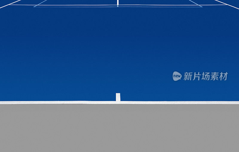 蓝色的网球场