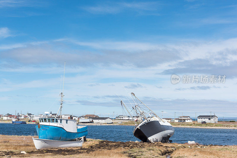 NL-430高速公路的景色，绿岛湾，纽芬兰和拉布拉多，加拿大