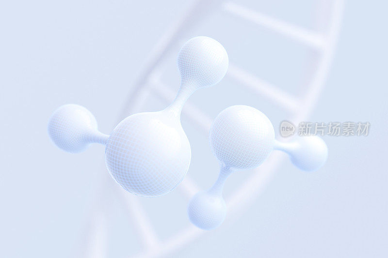 3D渲染微观分子模型