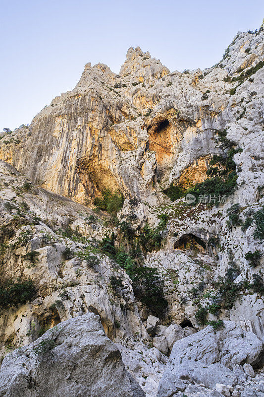 Gorropu峡谷，位于意大利撒丁岛中东部的Supramonte地区