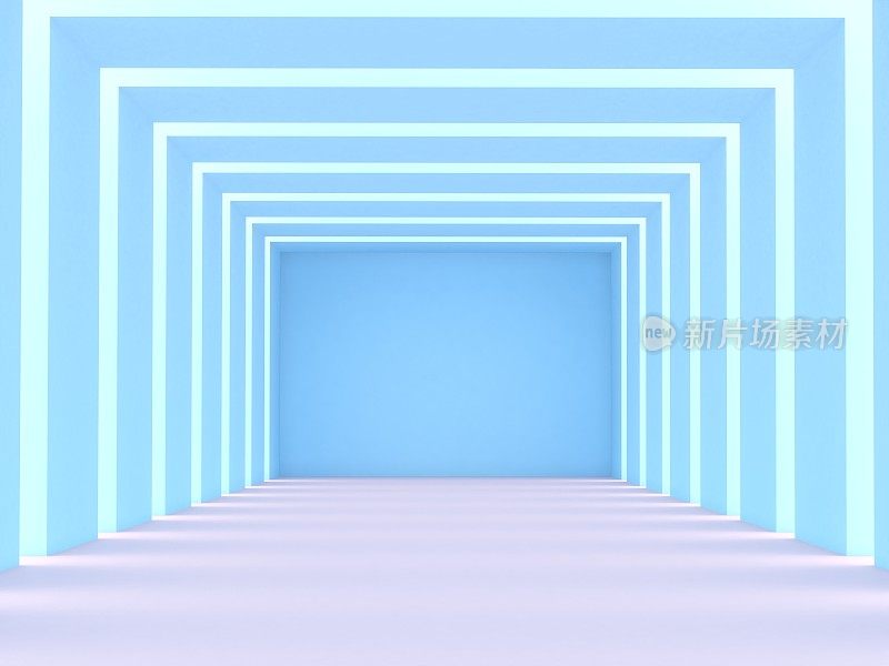 粉色蓝色隧道