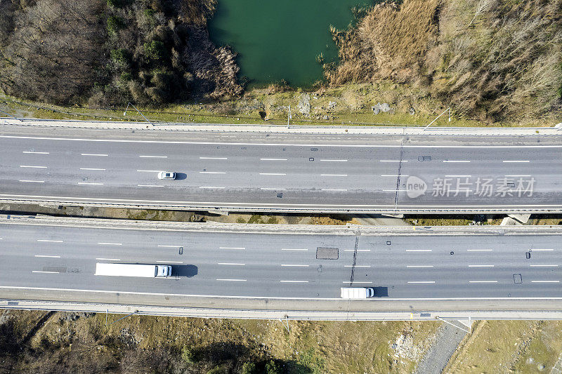 从上面看的高速公路