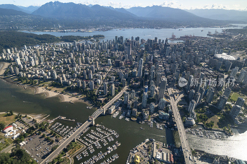 加拿大温哥华市区鸟瞰图