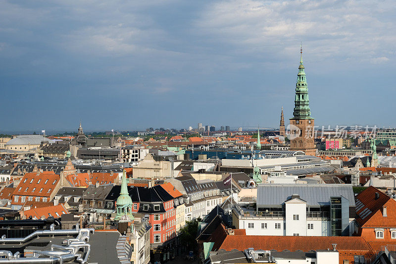 丹麦哥本哈根市鸟瞰图