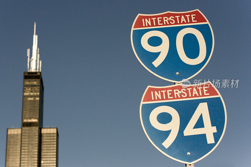 90号和94号公路穿过芝加哥