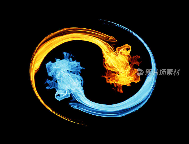 阴阳符号，冰和火