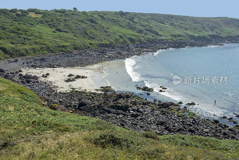 海滩高角度视图