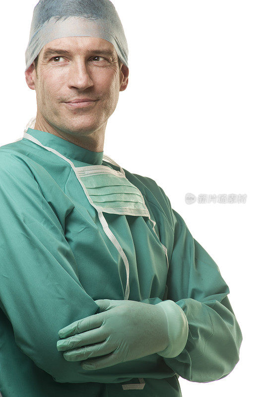 有经验的外科医生的肖像