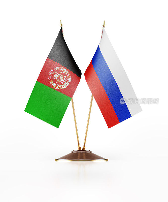 阿富汗和俄罗斯的微型国旗