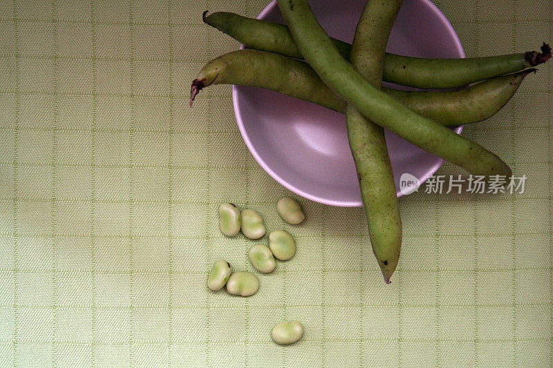 蚕豆和豆荚