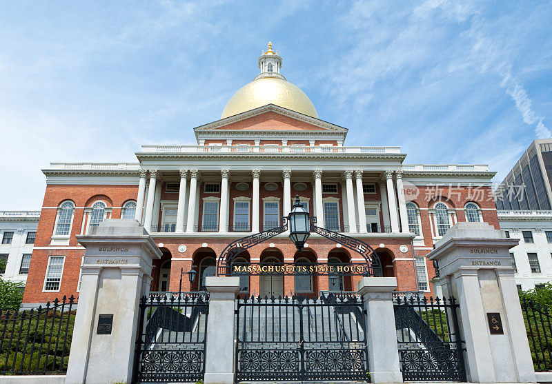 马萨诸塞州议会大厦在波士顿