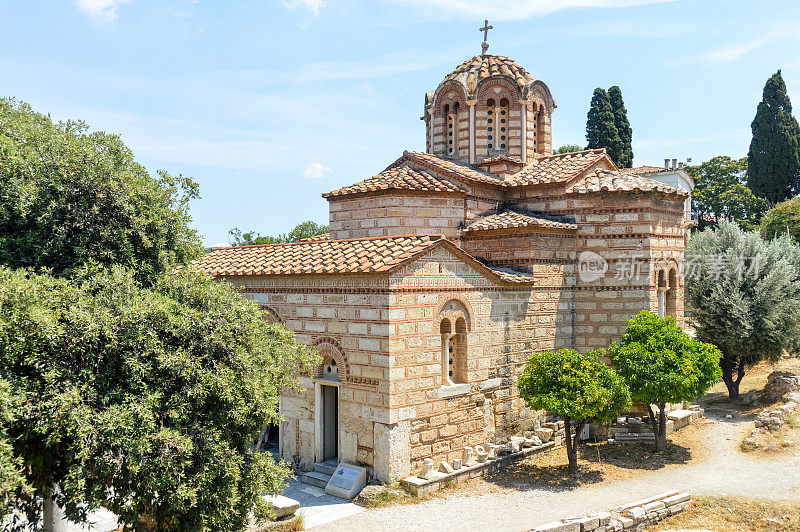 位于希腊雅典古集市上的东正教希腊教堂