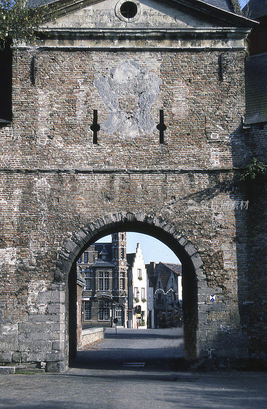 历史悠久的石门进入布鲁日佛兰德斯比利时欧洲