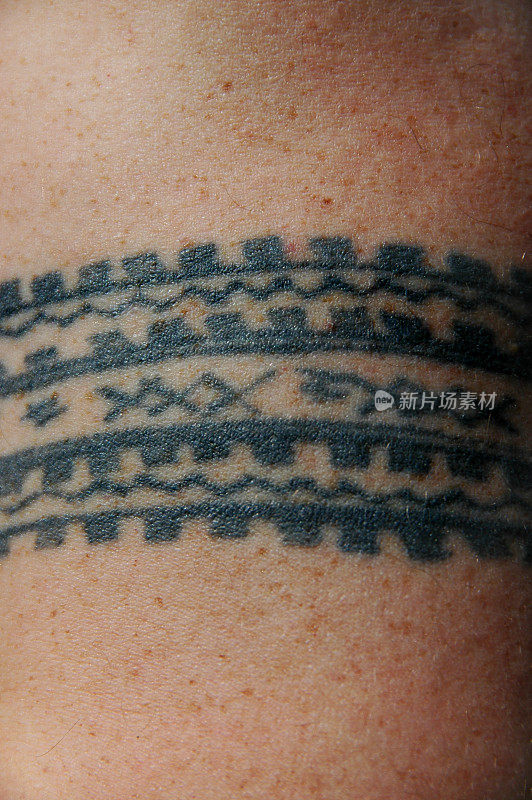 传统的萨摩亚纹身细节