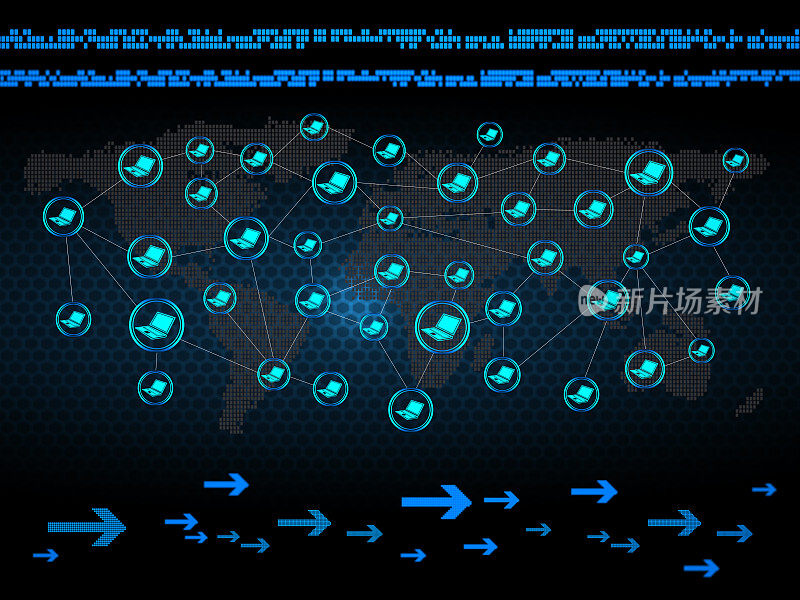 互联网通信数字概念