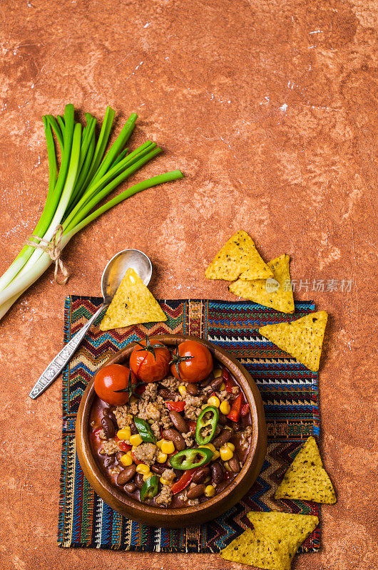 传统的墨西哥辣椒面