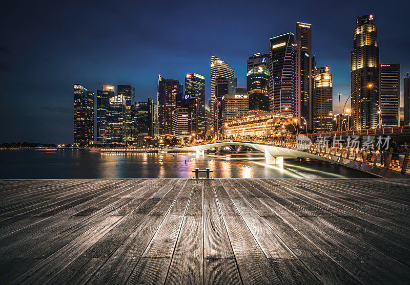 滨海湾夜景