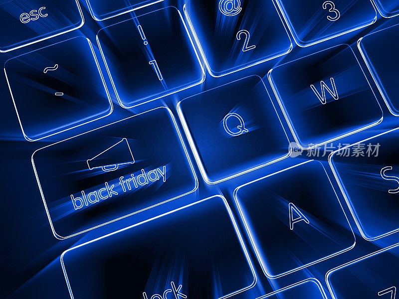 黑色星期五网上购物电子商务键盘