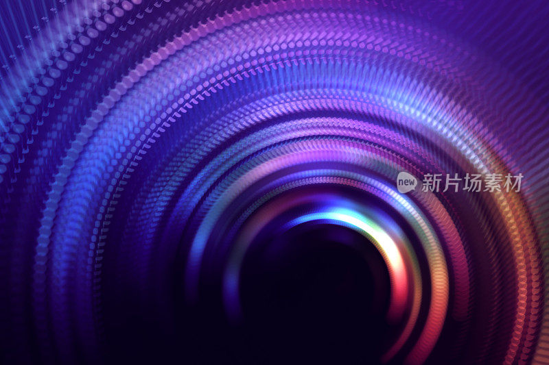 霓虹彩色隧道门抽象速度模糊运动转子长曝光漩涡螺旋圆波模式