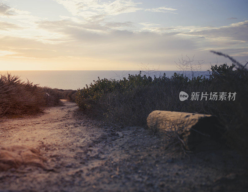 冒险之路-圣地亚哥海滩-旅行，乐趣，度假，日落，南加州