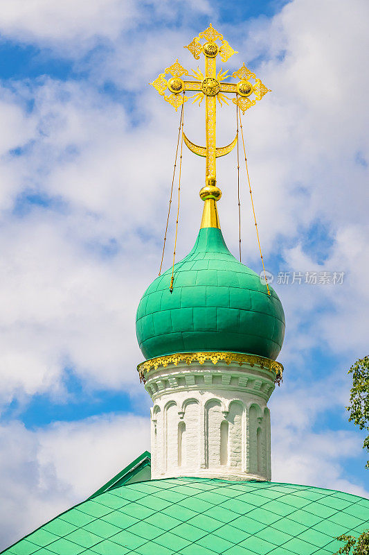 俄罗斯莫斯科新圣母修道院的洋葱圆顶