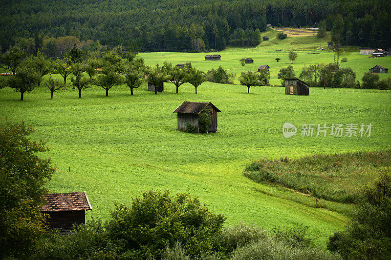 景观与储存农业小屋在奥地利