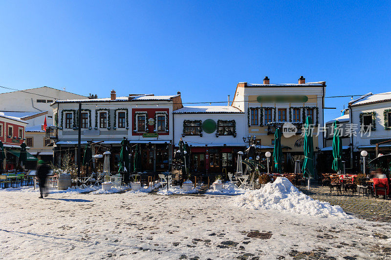 Korçë市场，阿尔巴尼亚老城区