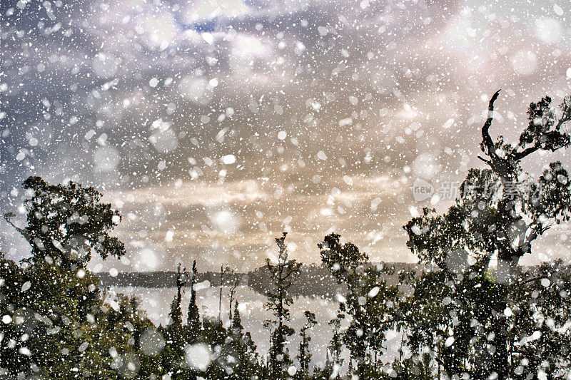 暴风雪冬季背景