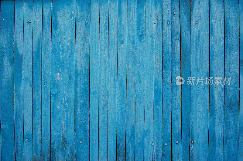 蓝色破旧的木板