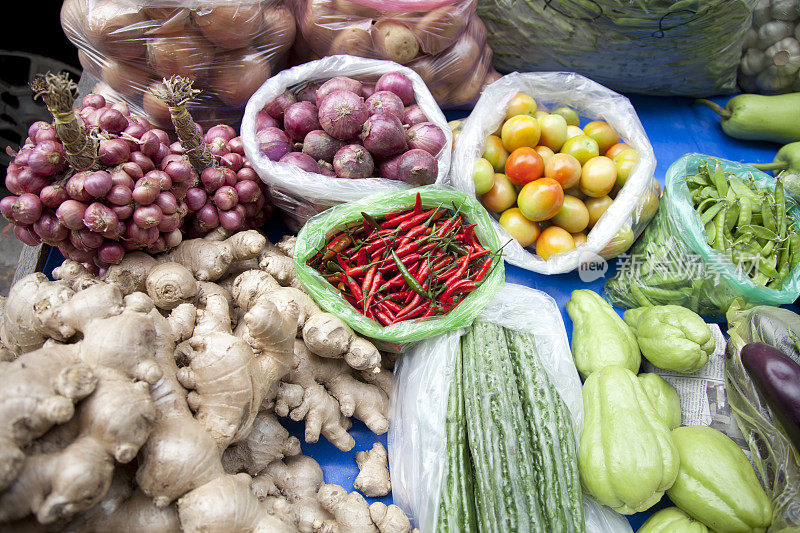 新鲜蔬菜:马尼拉Binondo区