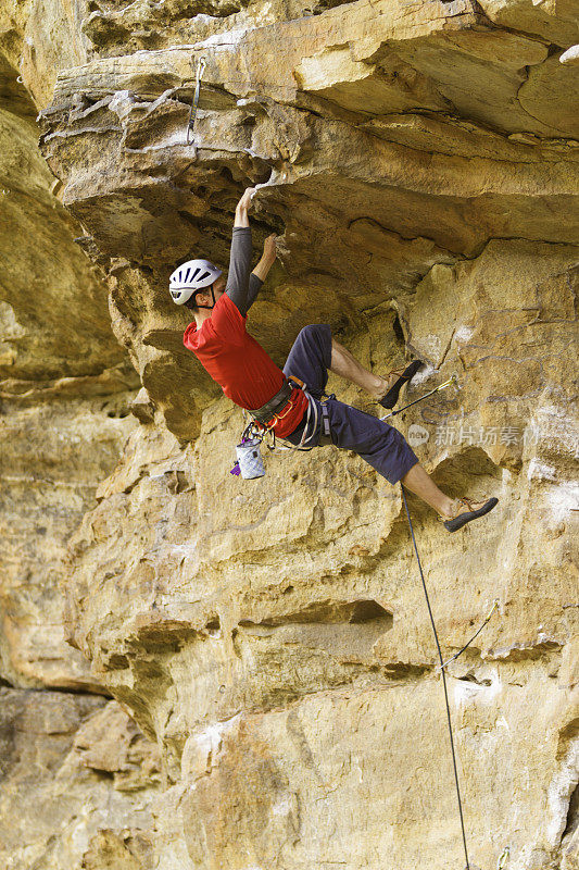 男性Rockclimber