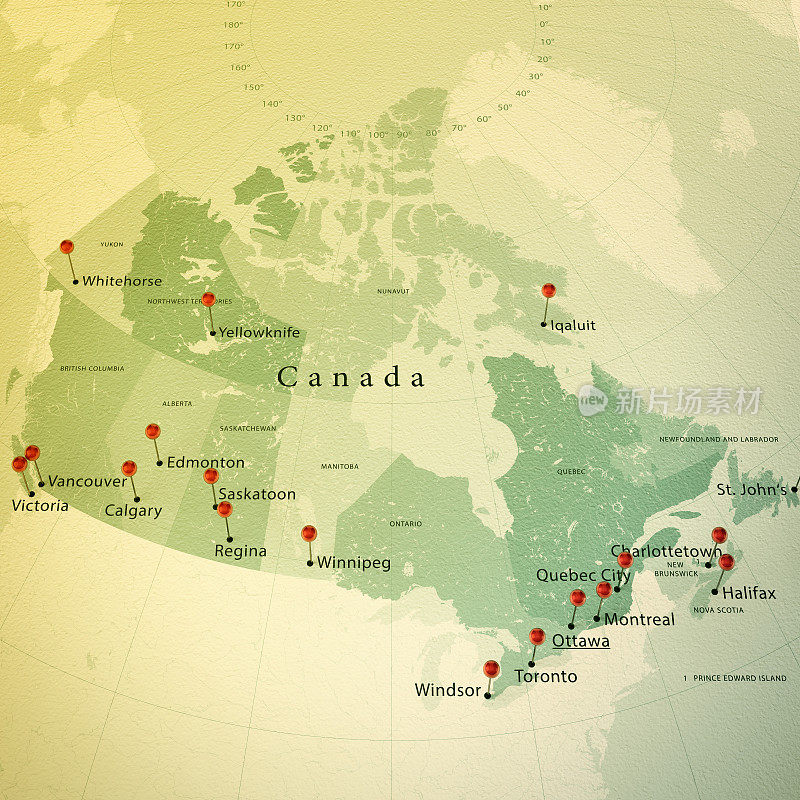 加拿大地图广场城市直针古董