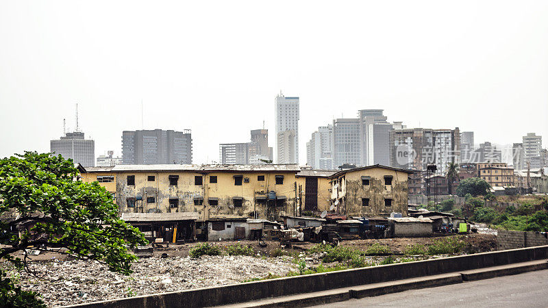 城市天际线-拉各斯，尼日利亚。