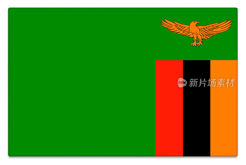 光泽赞比亚国旗上的白色
