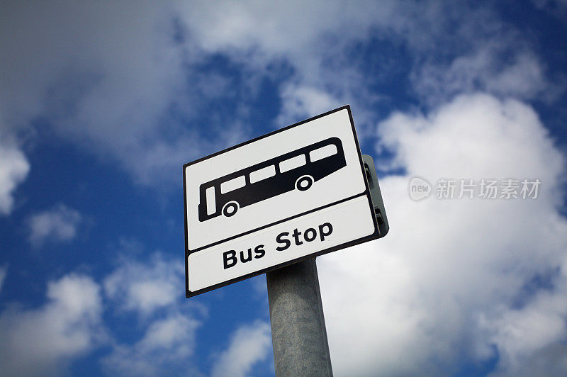 公共汽车停车标志