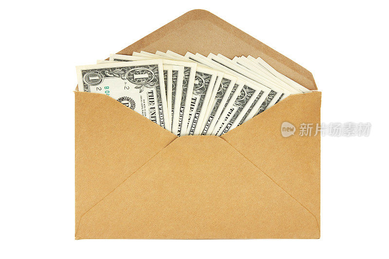 棕色信封里的美元