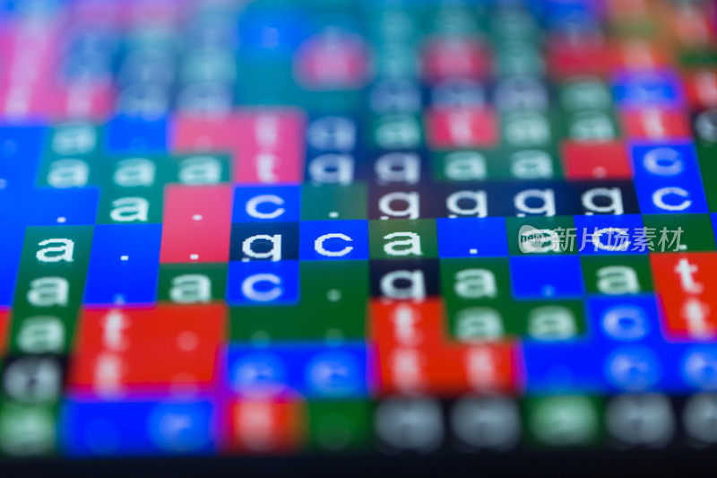 触摸板上的彩色编码DNA序列