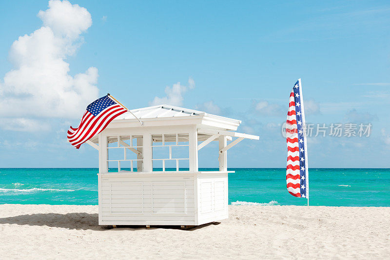 白沙在南海滩，迈阿密佛罗里达美国水平2