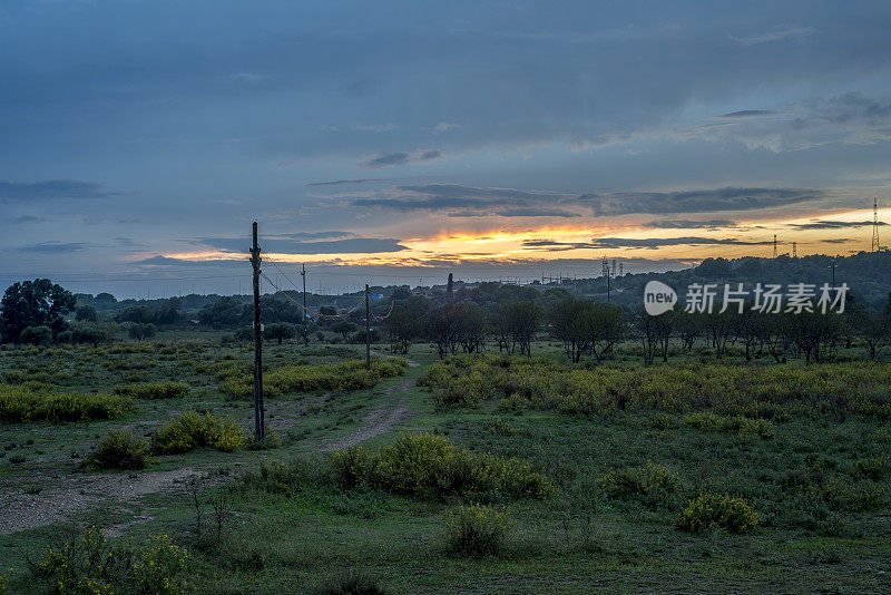 土路穿过田野