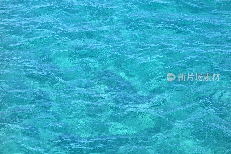 清澈的海洋，蔚蓝的海水