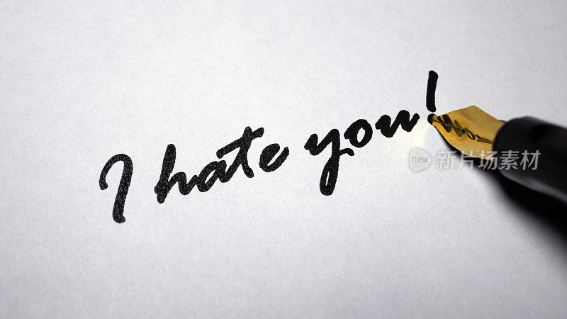 我讨厌你!