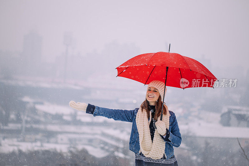 享受第一场雪