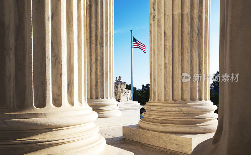 美国最高法院的大理石圆柱