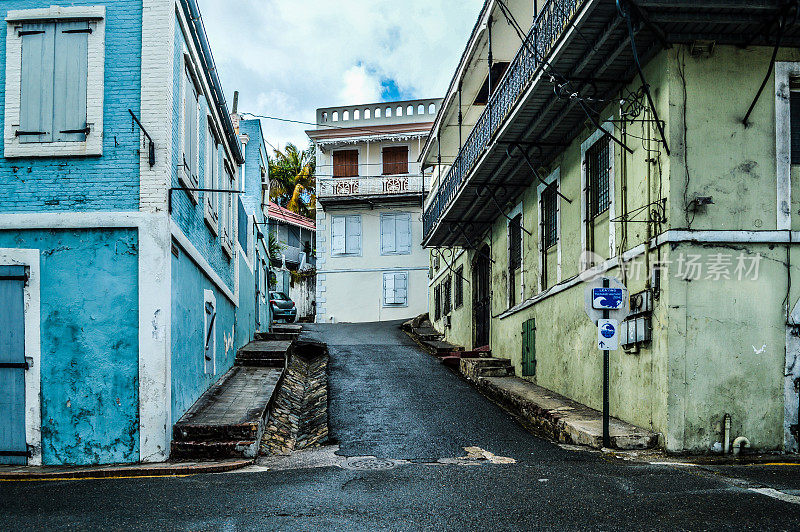 圣托马斯-维尔京群岛的殖民建筑街道