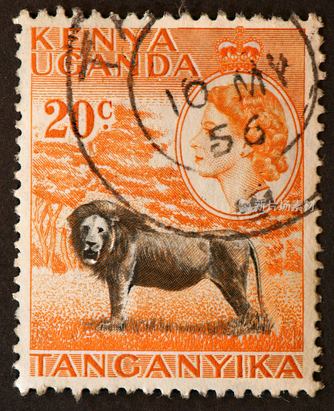 狮子邮票坦噶尼喀