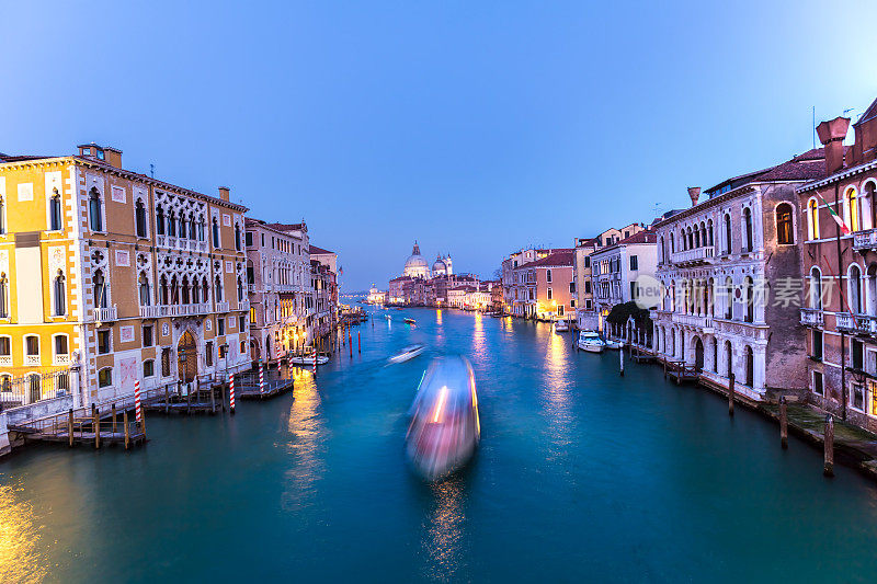 威尼斯的天际线大运河和巴西利卡