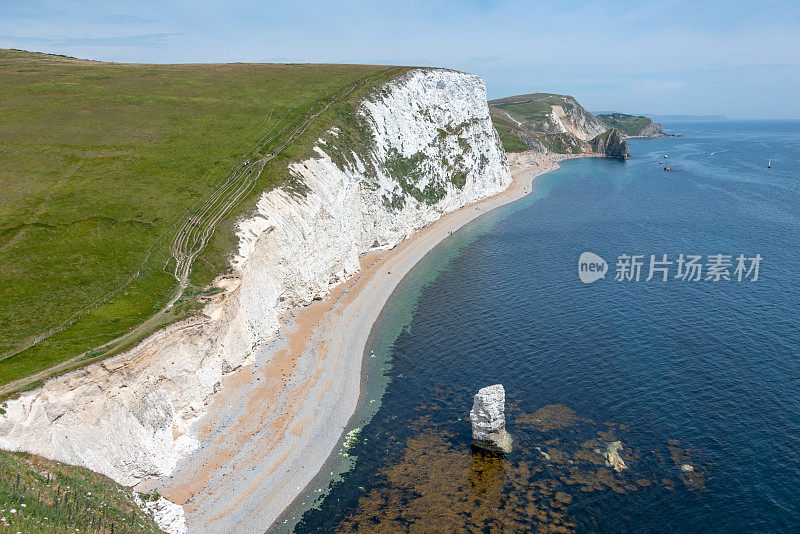 多塞特杜德尔门侏罗纪海岸的步道